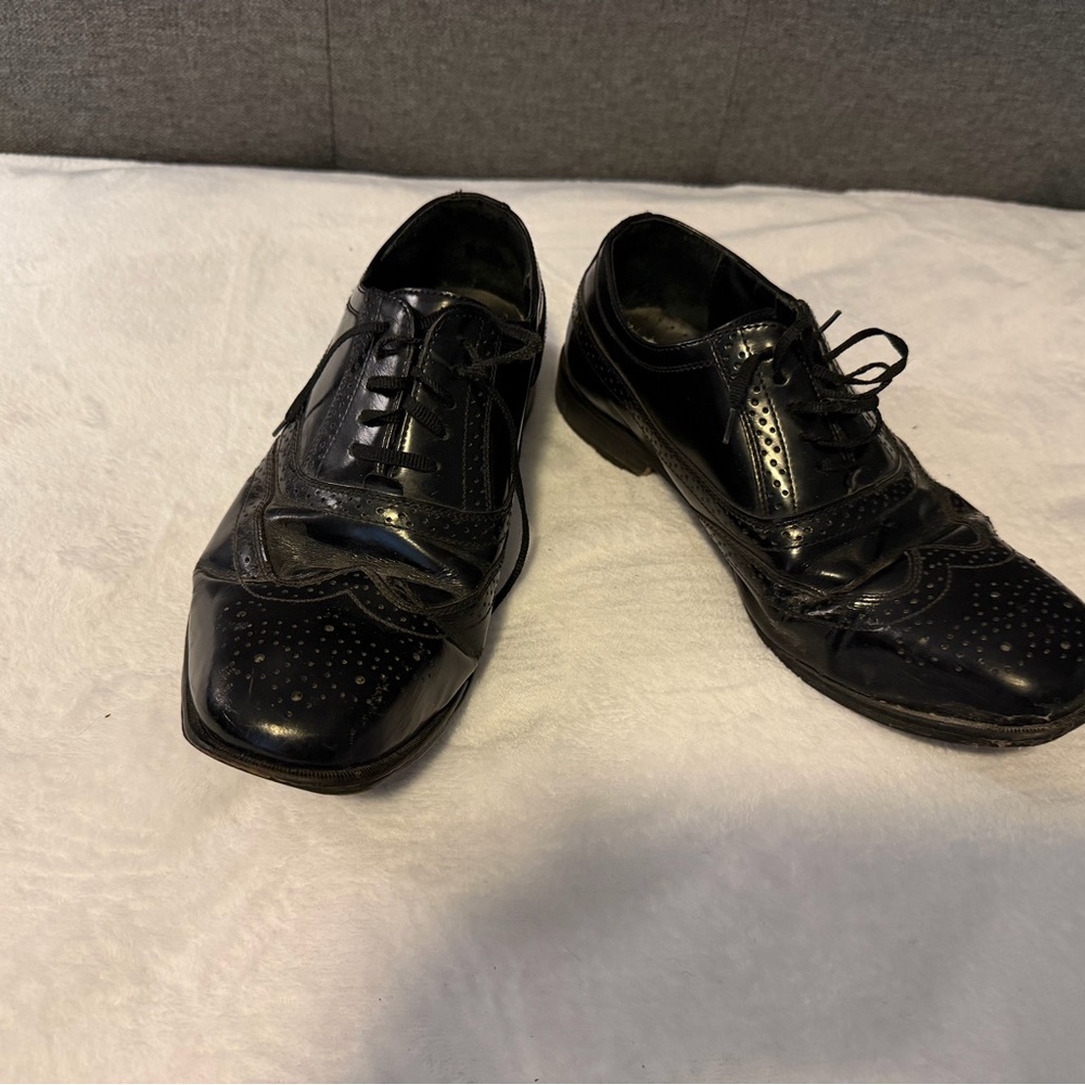 Men’s 10 Nunn Bush Glossy Black Men's leather Derbys